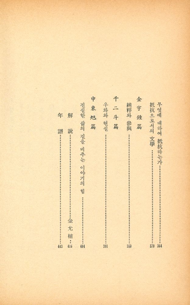 『韓國現代文學全集 59 - 評論選集 1(한국현대문학전집 59 - 평론선집 Ⅰ)』 6