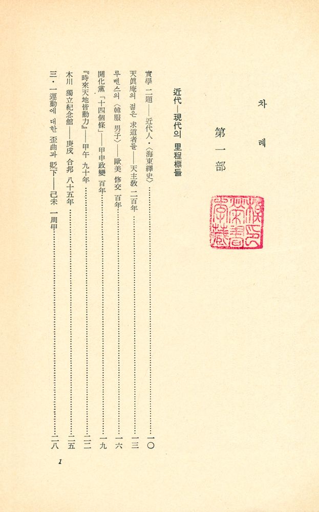 『韓國近代史 散策(한국근대사 산책)』 2