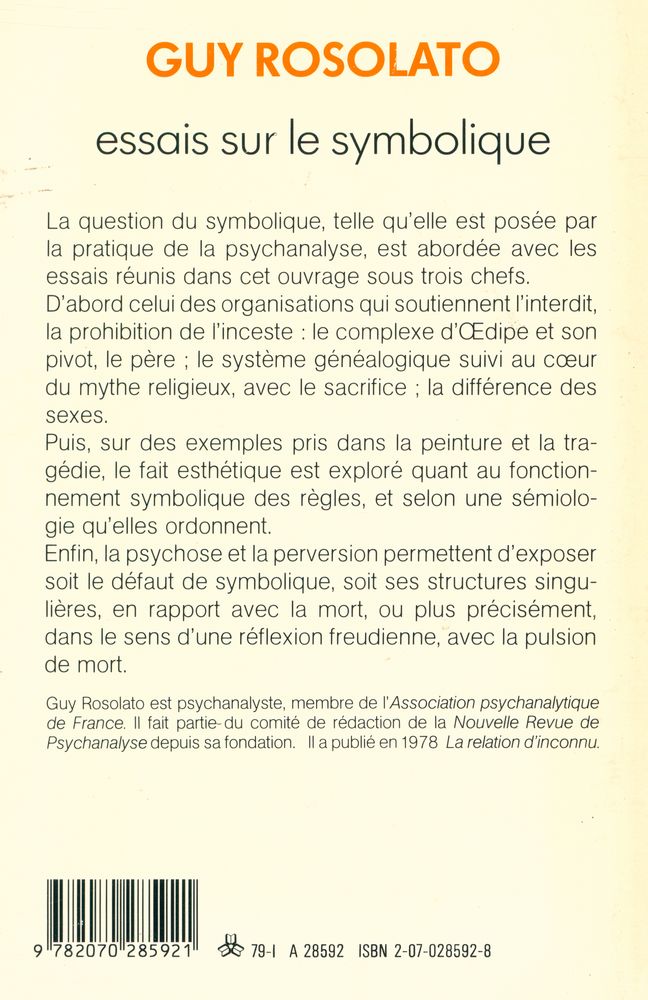 『Essais sur le symbolique』 3