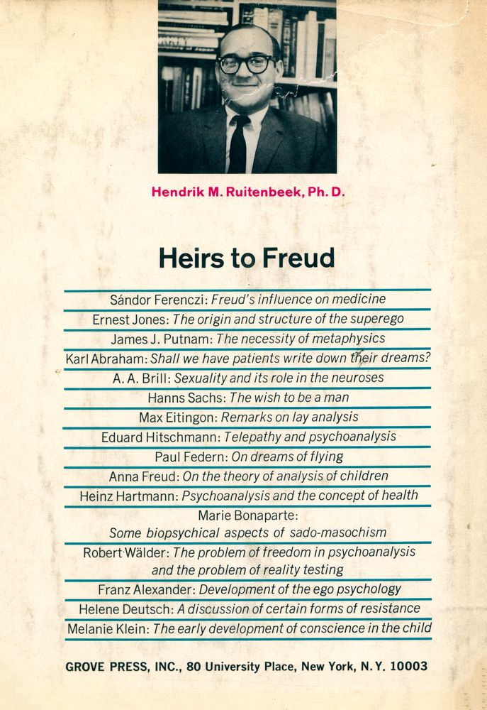 『Heirs to Freud : Essays in Freudian Psychology』 4