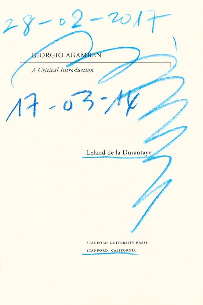 『GIORGIO AGAMBEN : A Critical Introduction』 1
