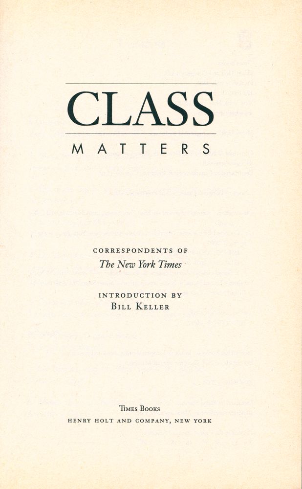 『Class Matters』 1