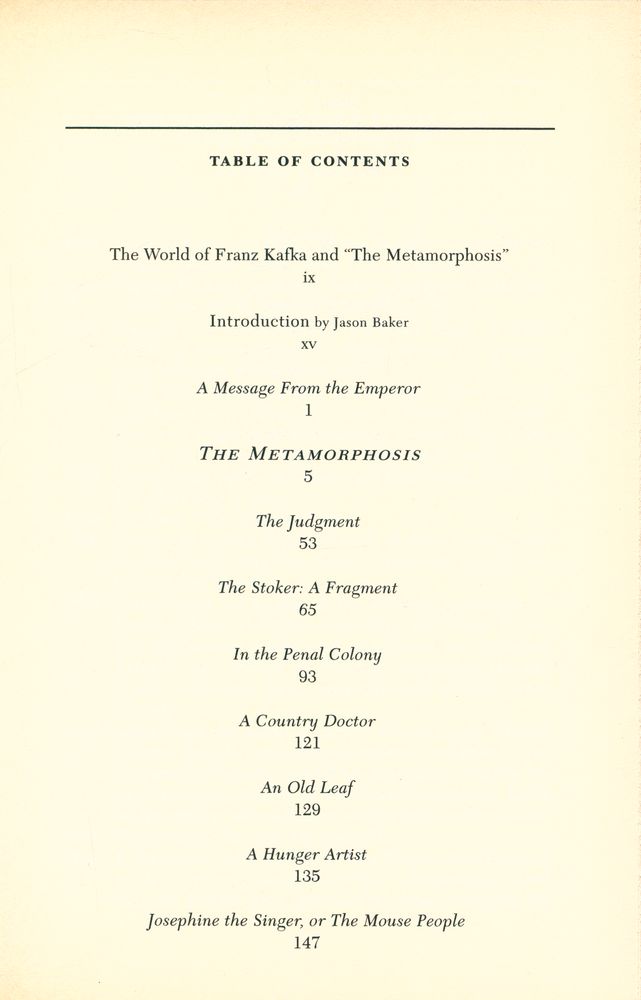 『The Metamorphosis and Other Stories』 2