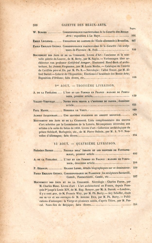 『GAZETTE des BEAVX - ARTS : Courrier Européen de L'ART et de la CURIOSITÉ』 3