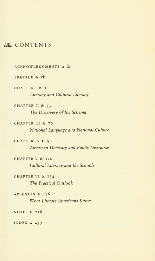 『Cultural Literacy : What Every American Needs to Know』 2