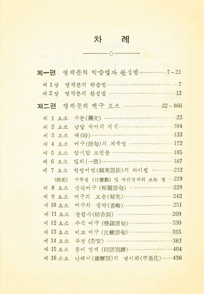 『英語의 作文硏究法(영어의 작문연구법)』 2