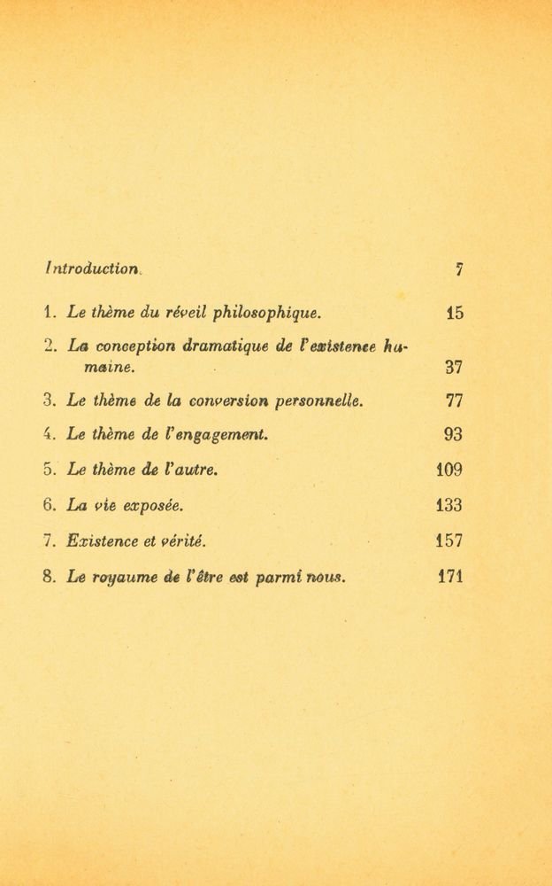 『Introduction aux existentialismes』 2