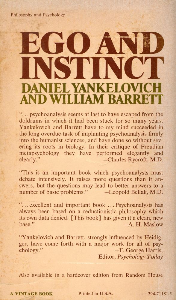 『EGO AND INSTINCT : The Psychoanalytic View Of Human Nature - Revised』 4