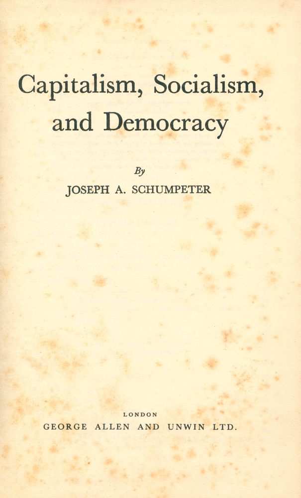 『Capitalism, Socialism, and Democracy』 1