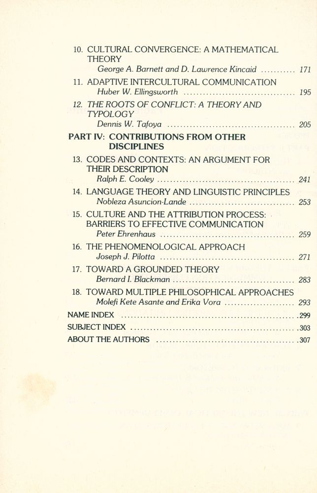 『International and Intercultural Communication Annual Volume Ⅶ : Intercultural Communication Theory』 3