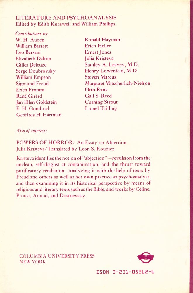 『Literature and Psychoanalysis』 4