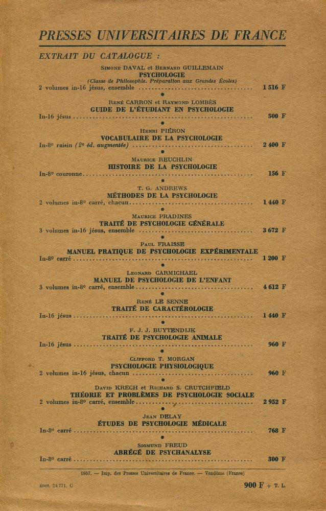 『MANUEL DE PSYCHOLOGIE』 7