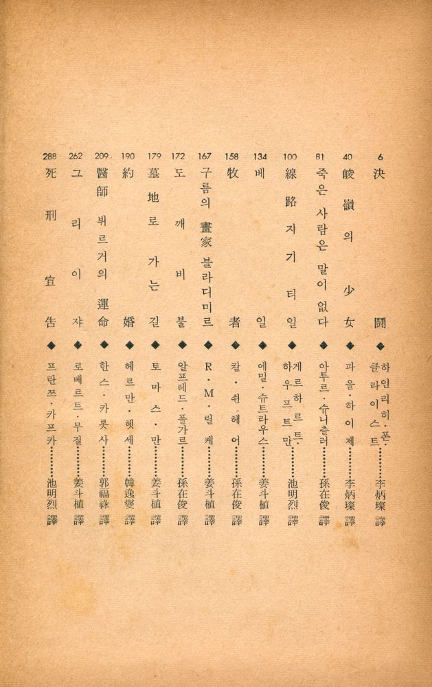 『世界短篇文學全集 4 - 獨逸篇(세계단편문학전집 4 - 독일편)』 2