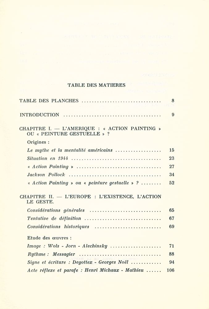 『LA PEINTURE, LE GESTE, L'ACTION : L'EXISTENTIALISME EN PEINTURE』 2
