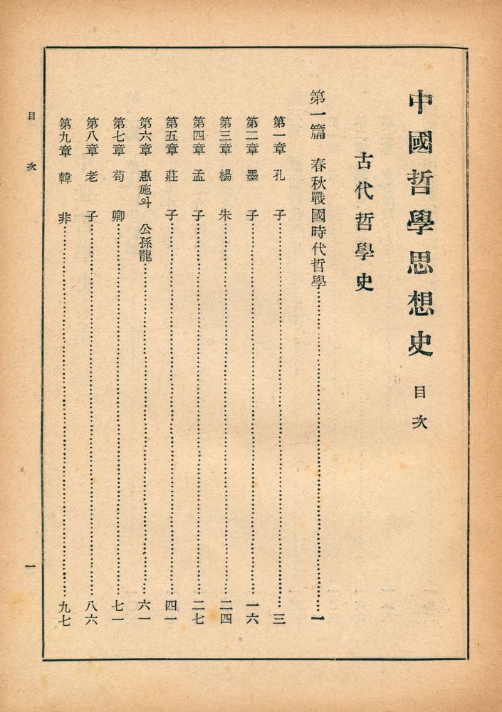 『中國哲學思想史(중국철학사상사)』 2