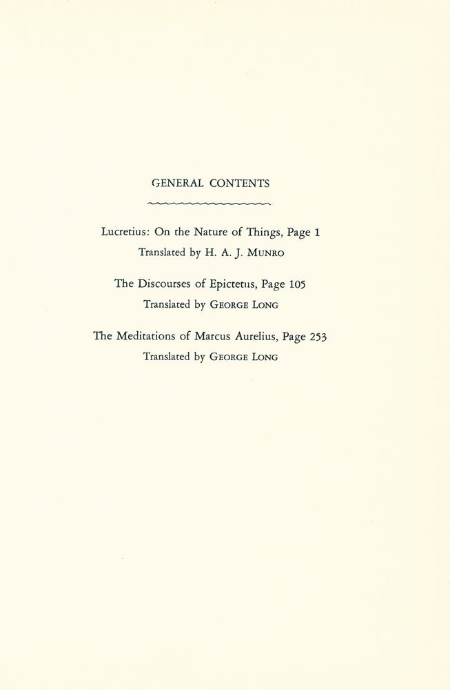 『Great Books of the Western World 12 - LUCRETIUS, EPICTETUS, MARCUS AURELIUS』 2