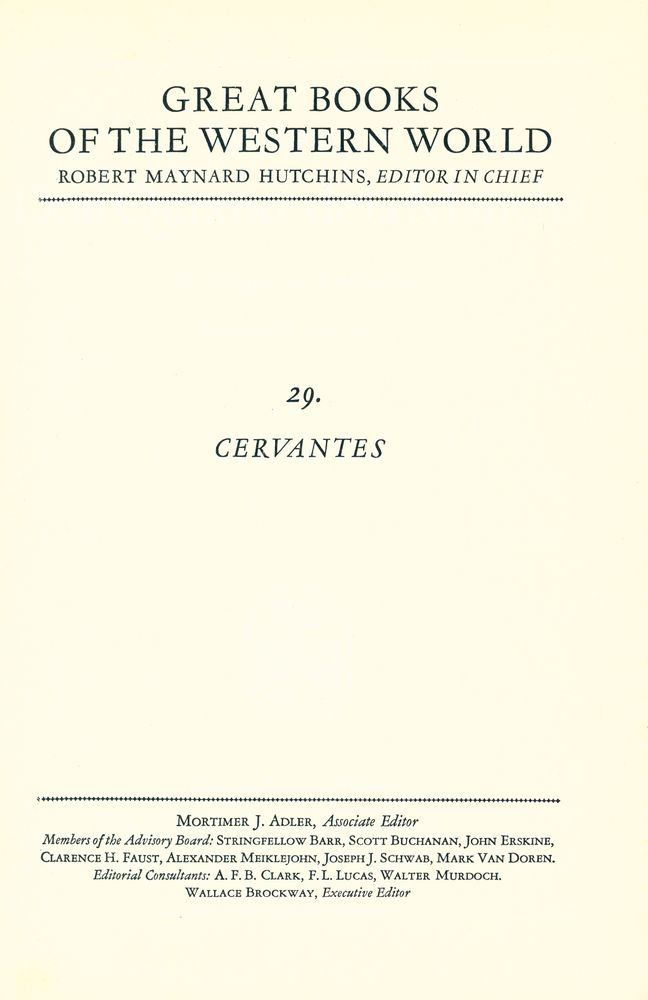 『Great Books of the Western World 29 - Cervantes』 1