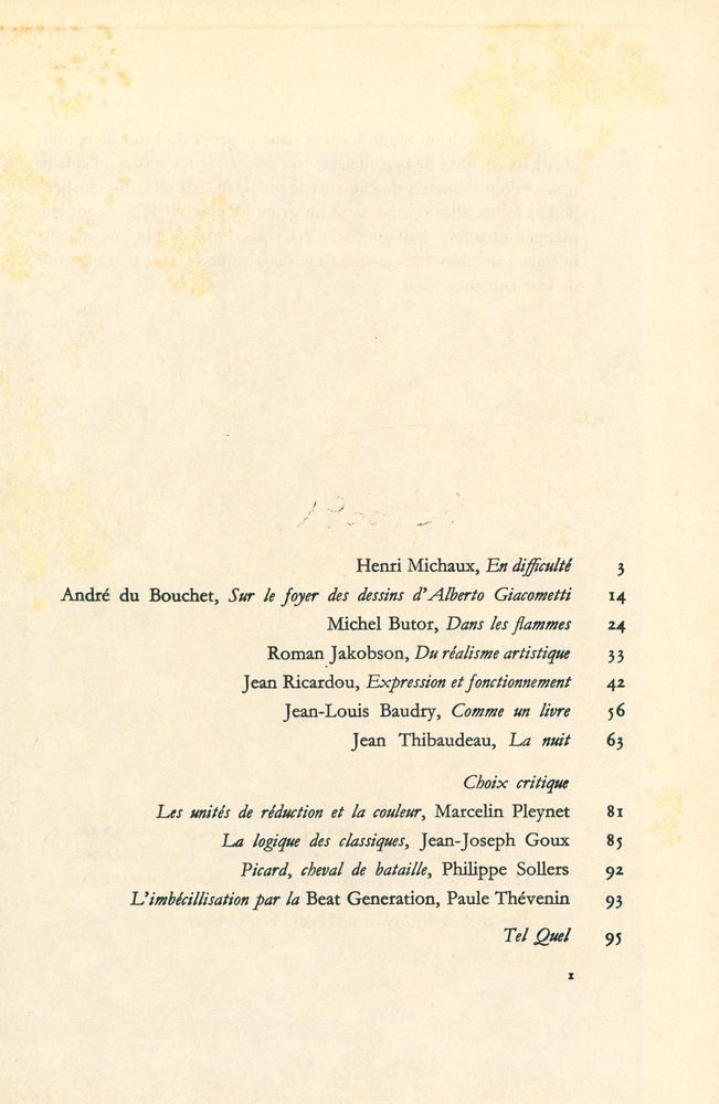 『TEL QUEL : 1965 21~23, 1966 24~26』