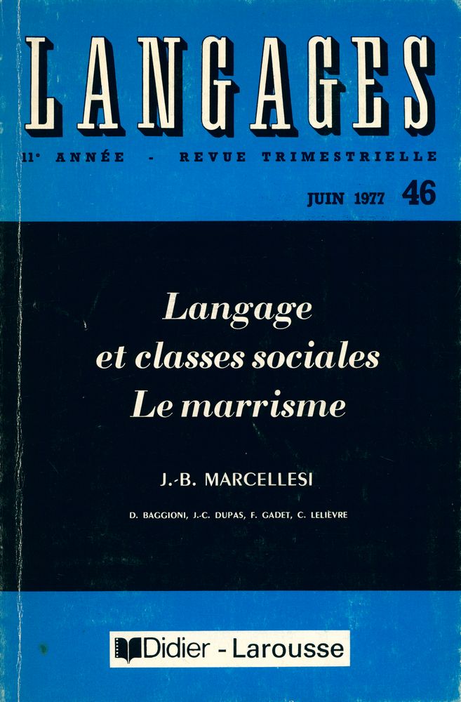 『LANGAGES』 46 1