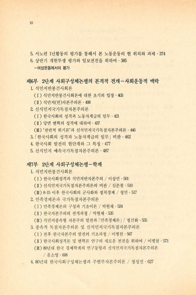 『죽산신서 5 - 한국사회 구성체논쟁(Ⅱ) : 현단계 사회구성체논쟁의 쟁점』 7