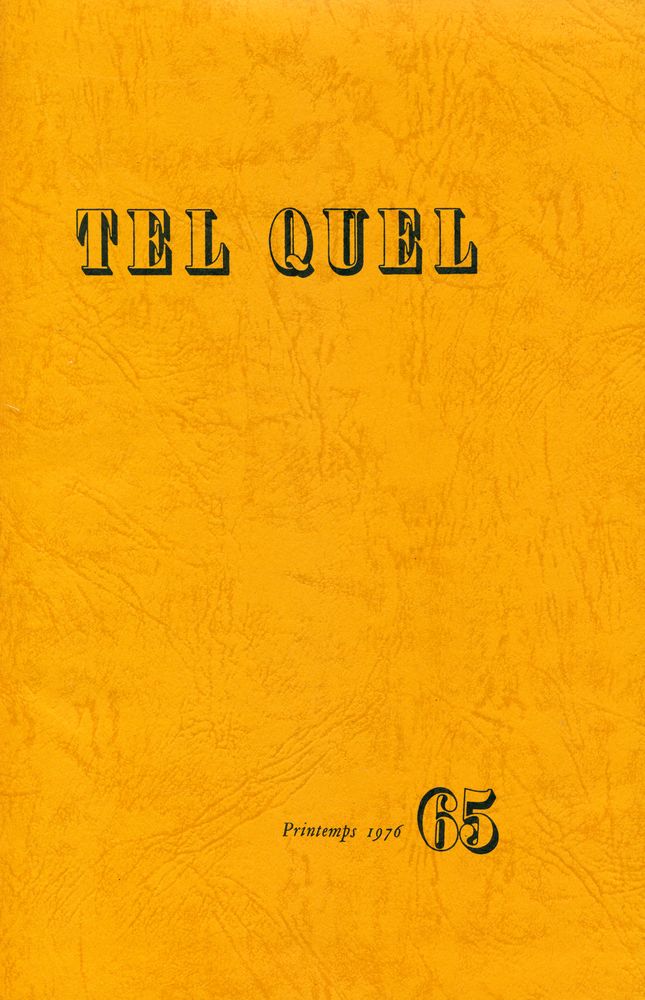 『TEL QUEL : 1976 65~68』 2
