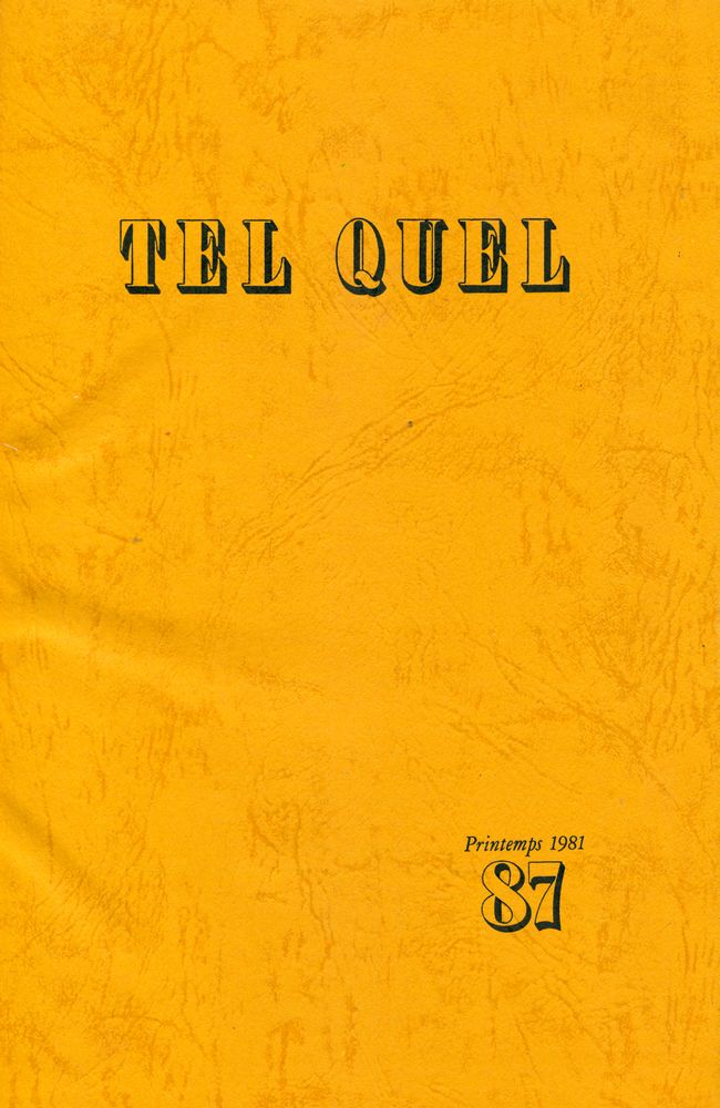 『TEL QUEL : 1981 87~90』 2