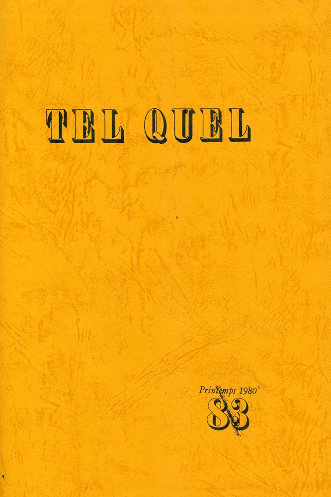 『TEL QUEL : 1980 83~86』 2