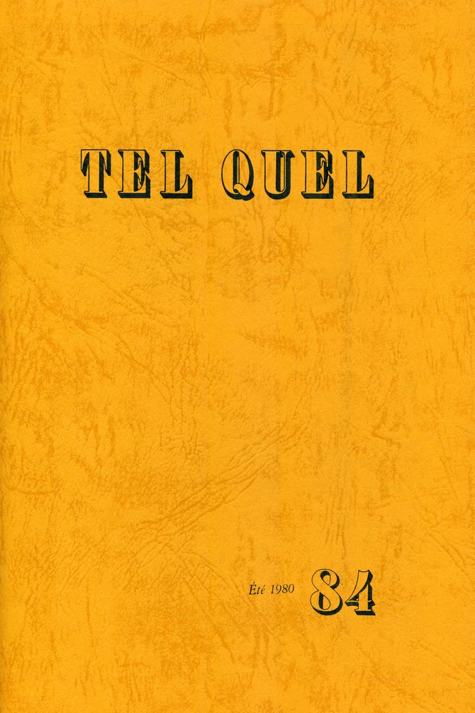 『TEL QUEL : 1980 83~86』 4