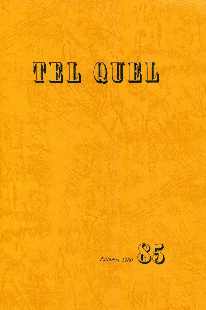 『TEL QUEL : 1980 83~86』 6