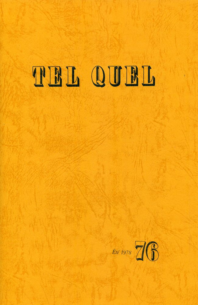 『TEL QUEL : 1978 75~78』 4