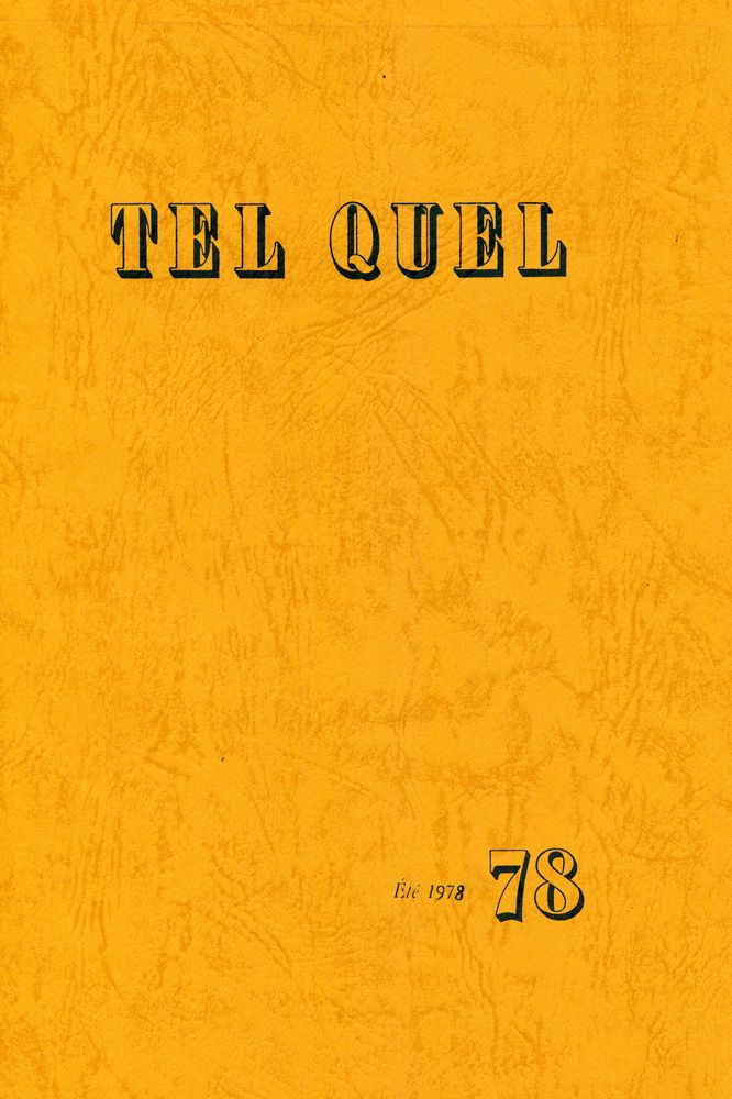 『TEL QUEL : 1978 75~78』 8
