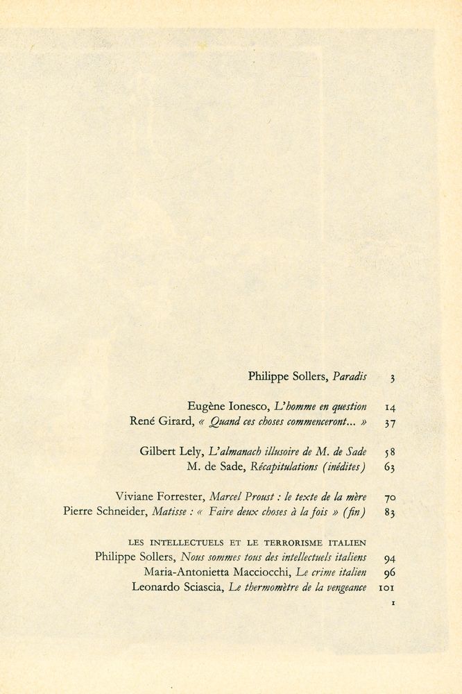 『TEL QUEL : 1978 75~78』