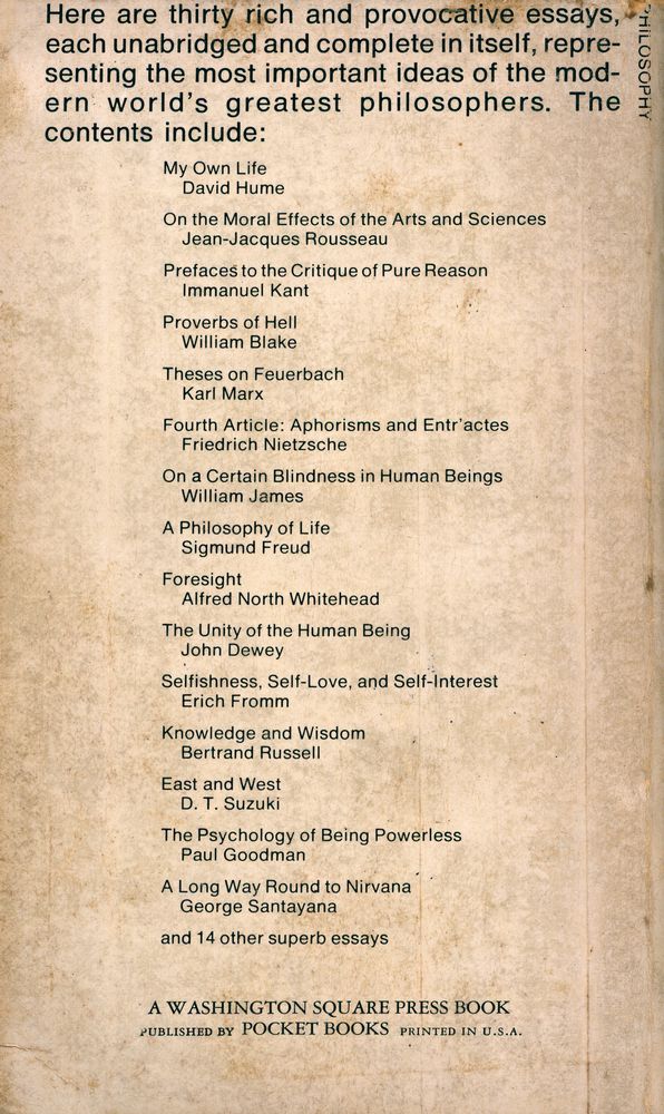 『ESSAYS IN PHILOSOPHY』 5