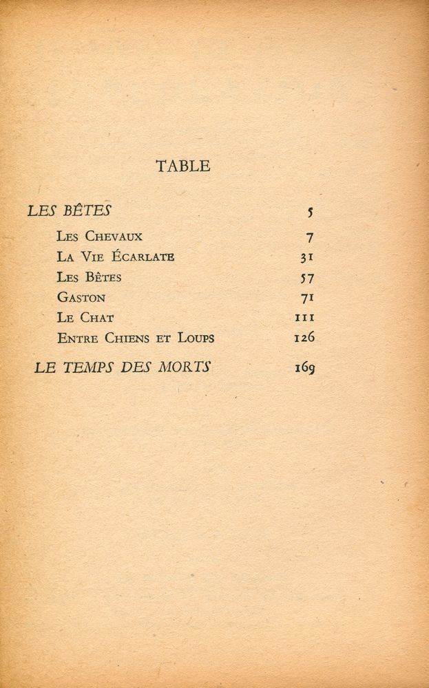 『Les Bêtes : suivi de LE TEMPS DES MORTS』 2