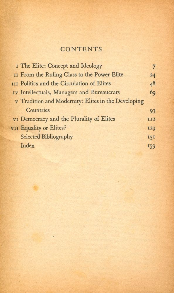 『Elites and Society』 2