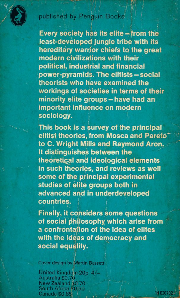 『Elites and Society』 3