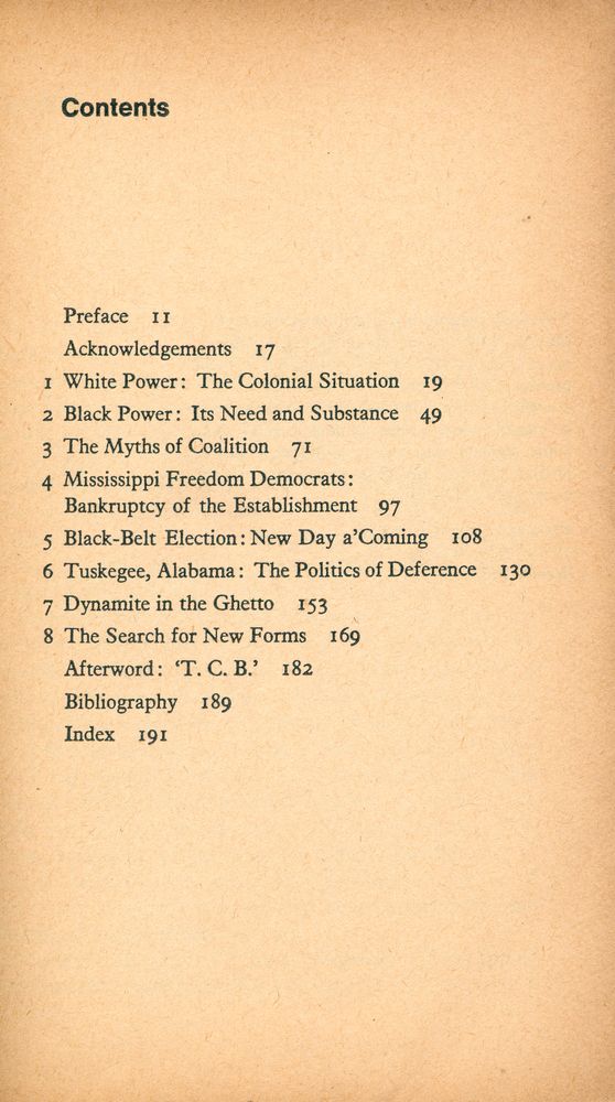 『BLACK POWER : The Politics of Liberation in America』 2