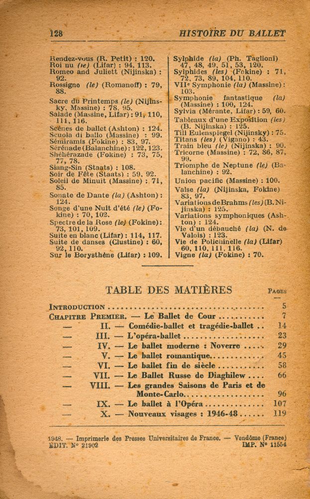 『HISTOIRE DU BALLET』 2