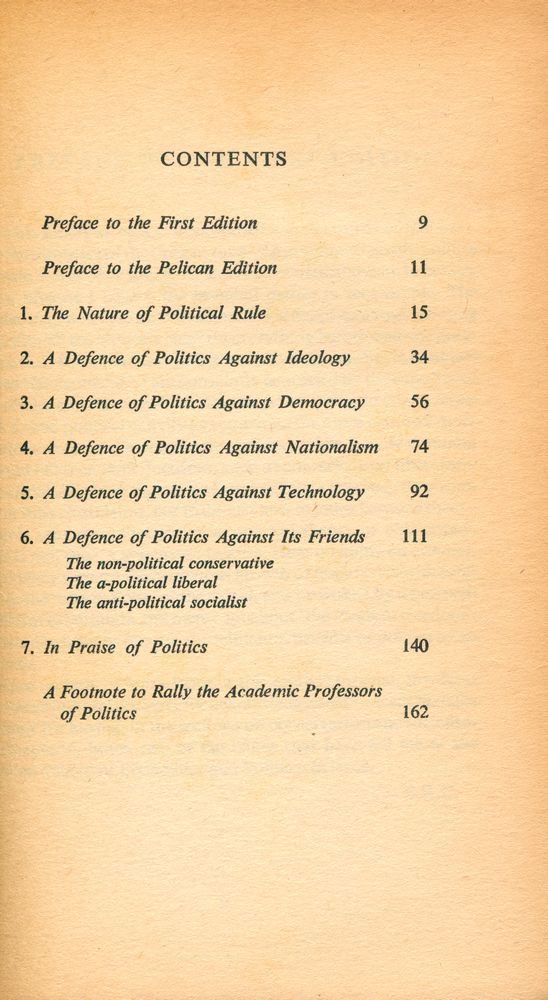 『In Defence of Politics』 2