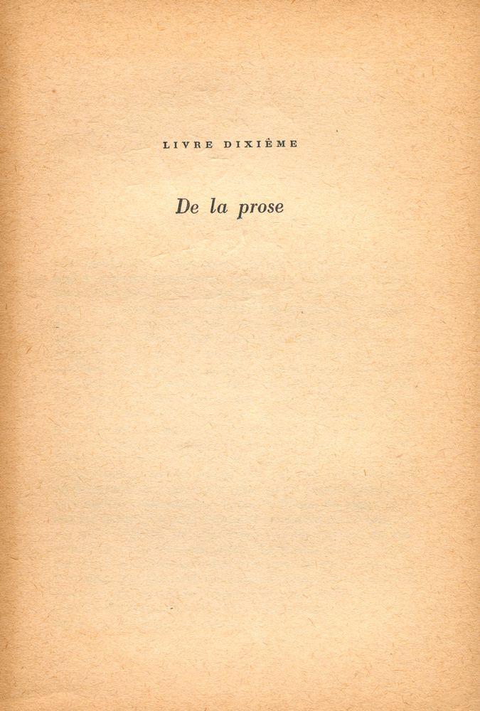 『De la prose』 1