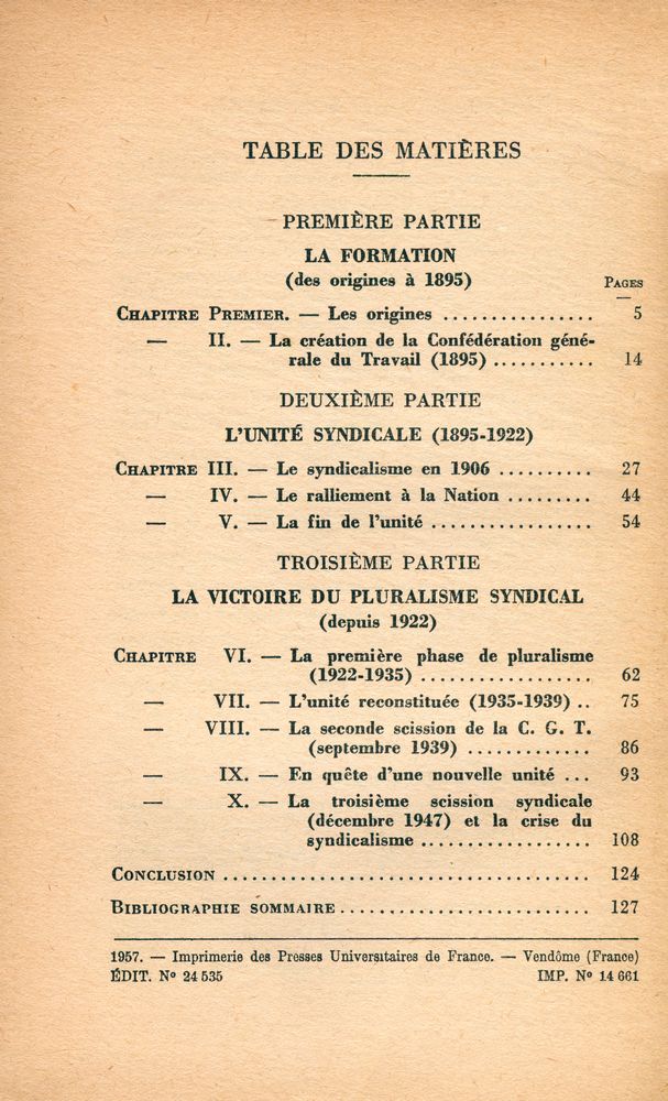 『LE SYNDICALISME EN FRANCE』 2