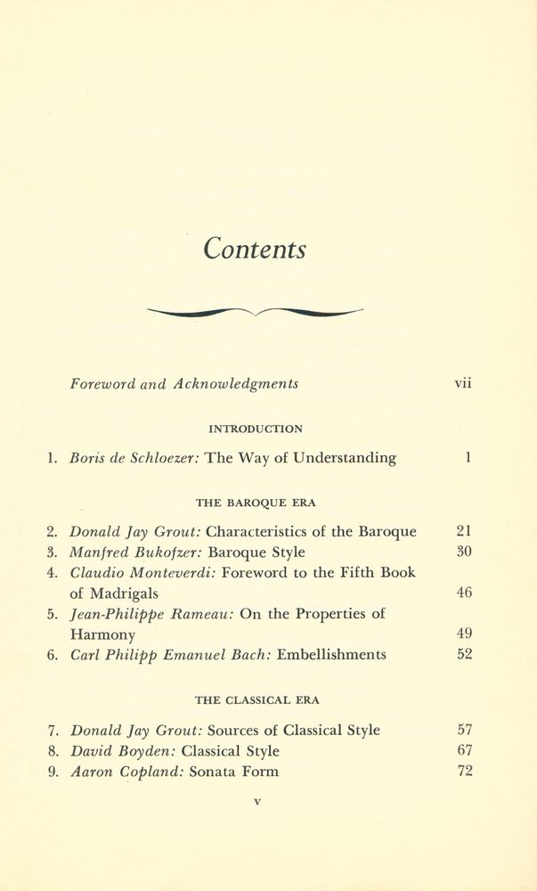 『AN INTRODUCTION TO MUSIC : SELECTED READINGS』 2