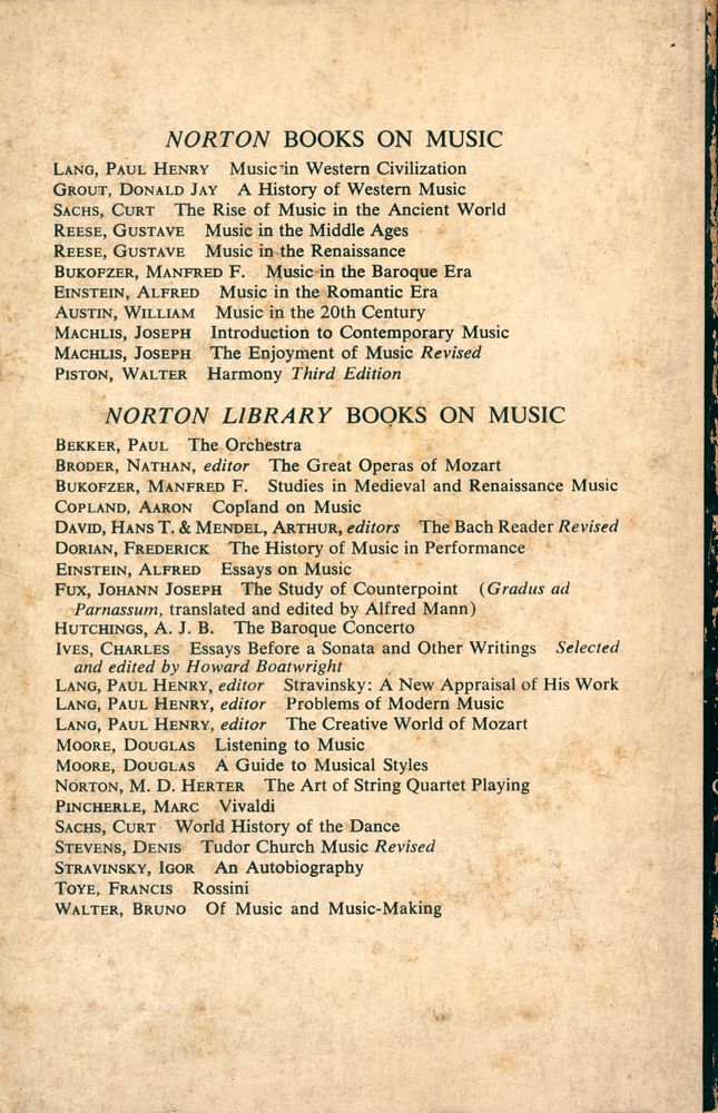 『AN INTRODUCTION TO MUSIC : SELECTED READINGS』 4