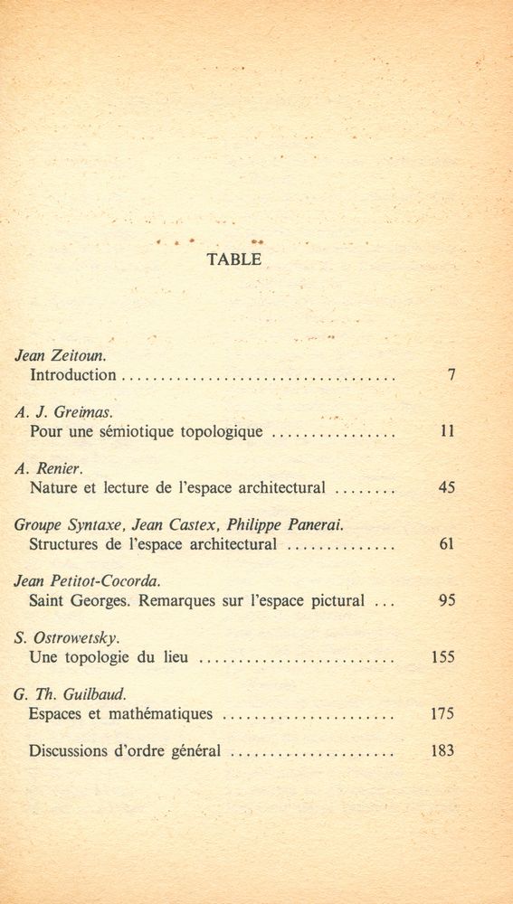 『SÉMIOTIQUE DE L'ESPACE : architecture, urbanisme, sortir de l'impasse』 2