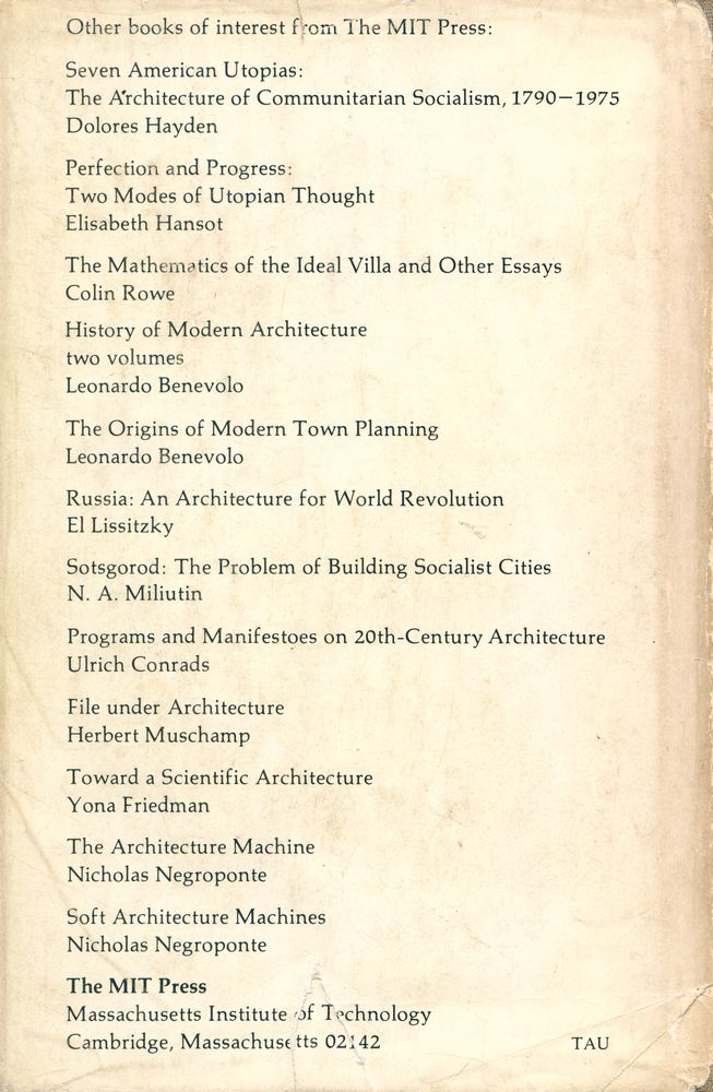 『Architecture and utopia : Design and Capitalist Development』 3