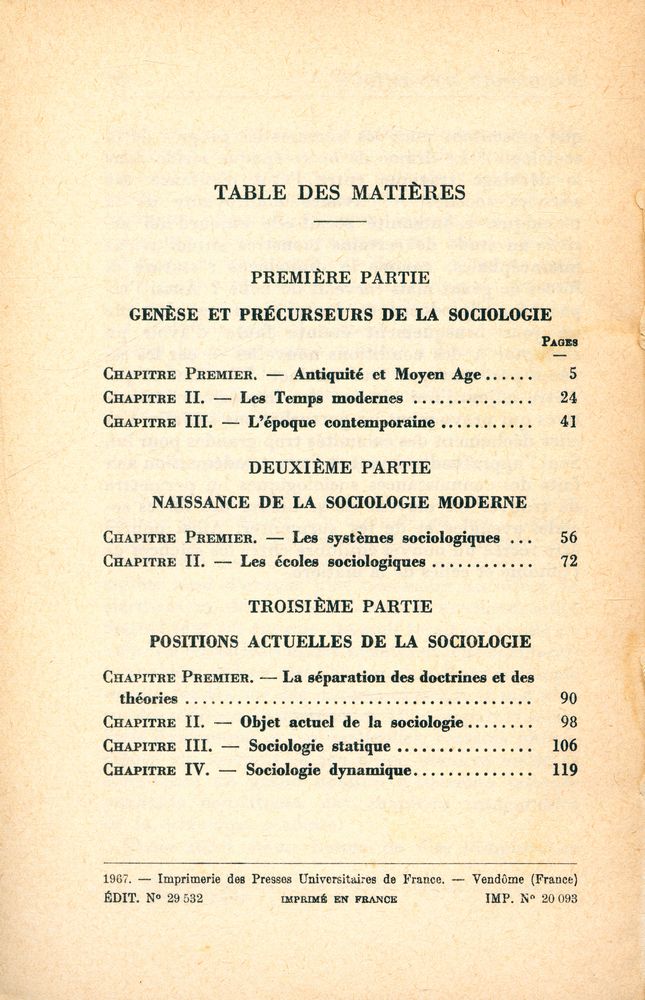 『HISTOIRE DE LA SOCIOLOGIE』 2