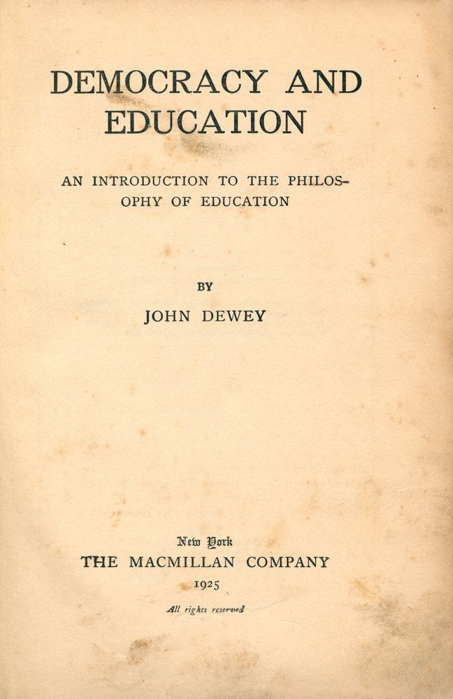 『DEMOCRACY AND EDUCATION : AN INTRODUCTION TO THE PHILOSOPHY OF EDUCATION』 1