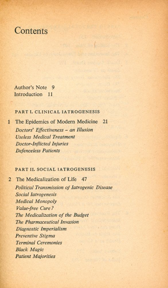 『Limits to Medicine Medical Nemesis : The Expropriation of Health』 2