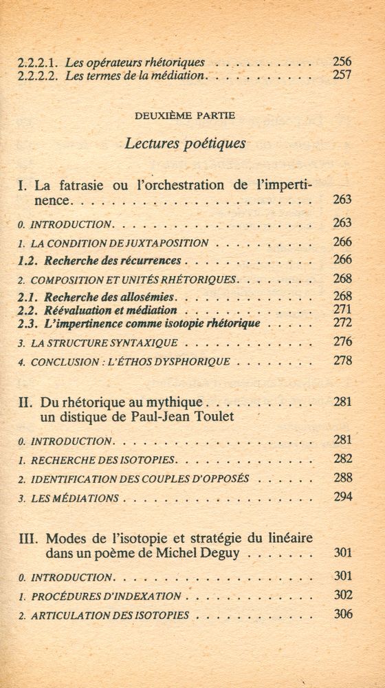『Rhétorique de la poésie : Lecture linéaire, Lecture tabulaire』 6