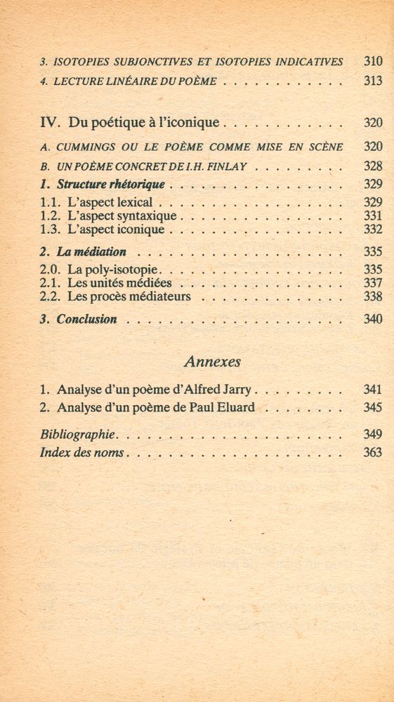 『Rhétorique de la poésie : Lecture linéaire, Lecture tabulaire』 7